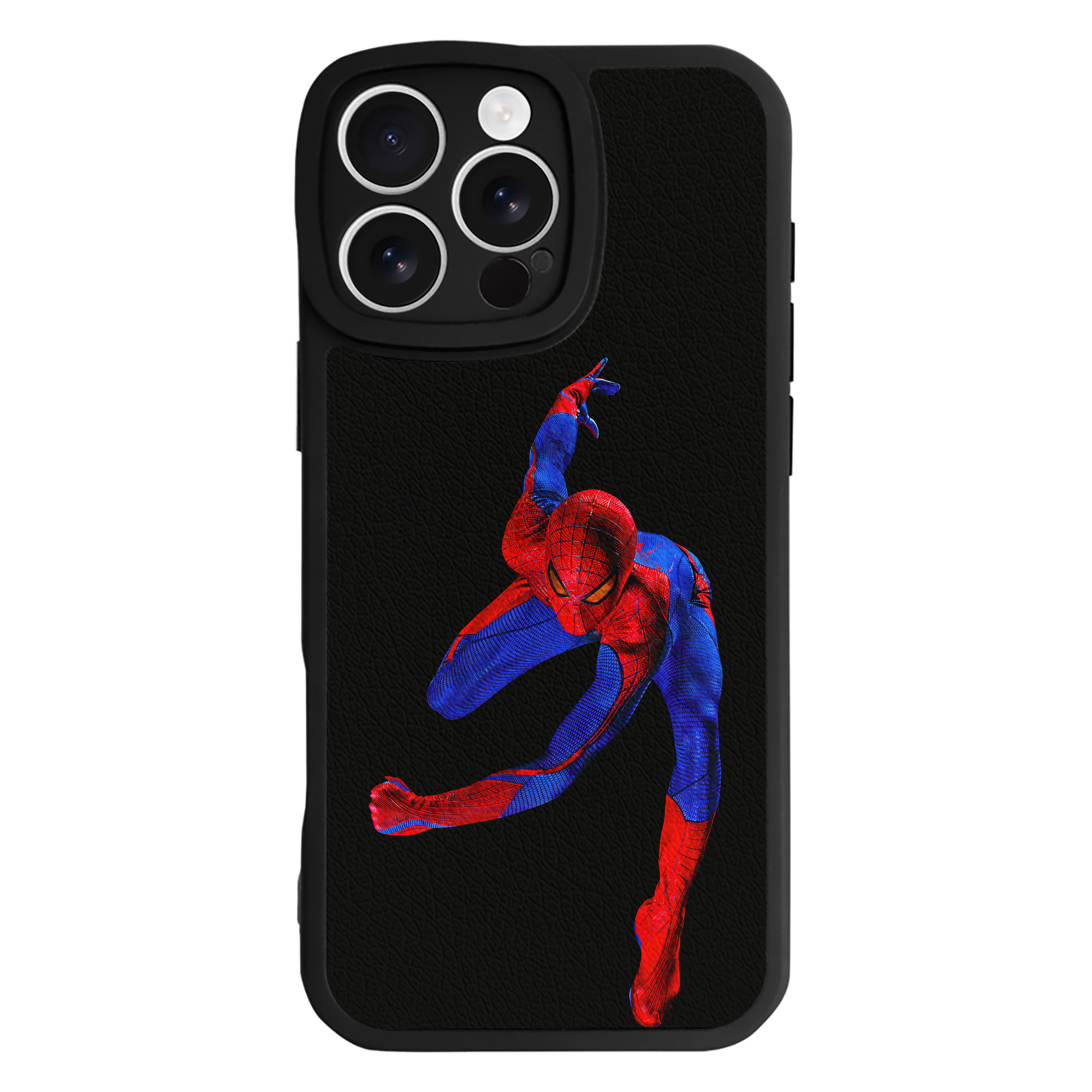 Spider Man スパイダーマン 【iPhone 16シリーズ対応】シリコンスマホケース（レザー調） 材質：シリコン